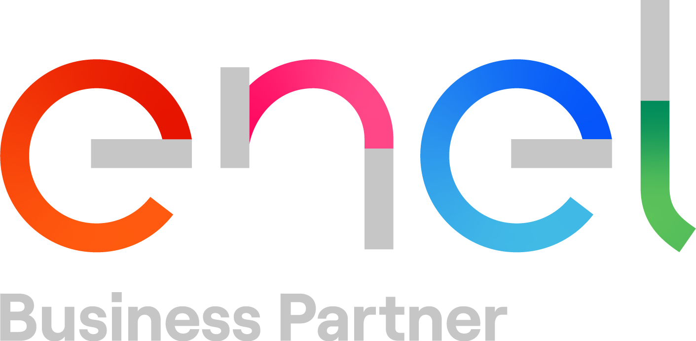 logo business partner multicolor tagline tracciati