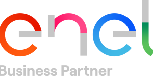 logo business partner multicolor tagline tracciati